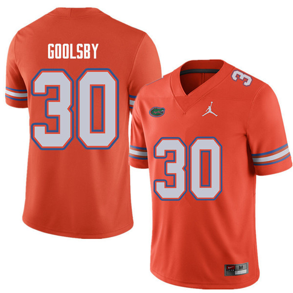 Jordan Brand Men #30 DeAndre Goolsby Florida Gators College Football Jerseys Sale-Orange